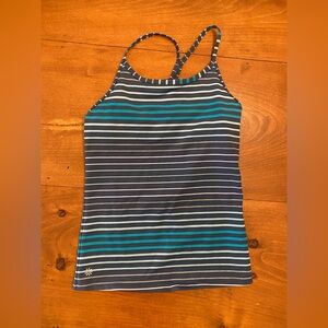 ATHLETA GIRL | Striped Navy & Teal Tank Top